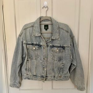 Wild Fable Distressed Jean Jacket Size L